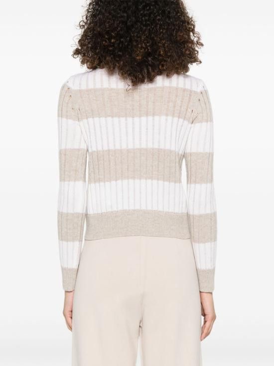 Max Mara MAX MARA Women Sweater 11361111600 020 White Size S / US 4 / IT 40 - 2 Thumbnail