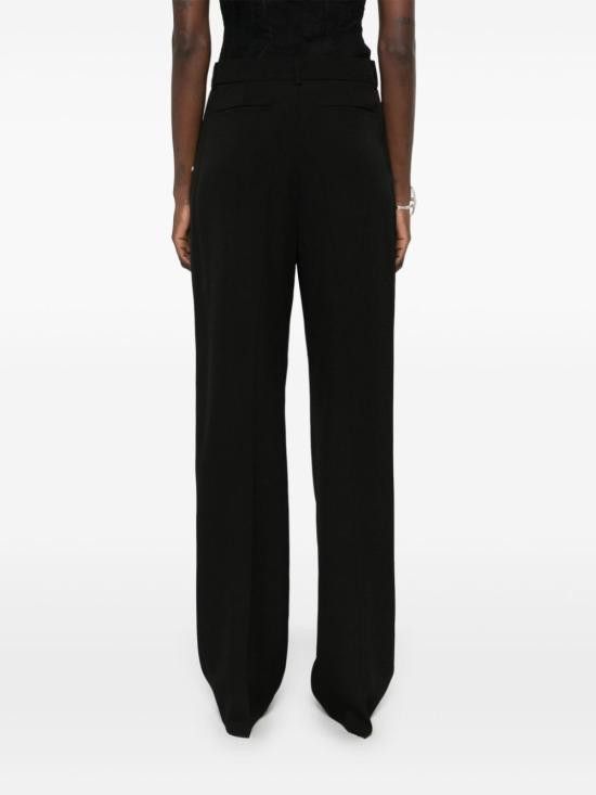 Sportmax SPORTMAX Women Straight Pants 12131071600 003 Black Size 28" / US 6 / IT 42 - 4 Thumbnail
