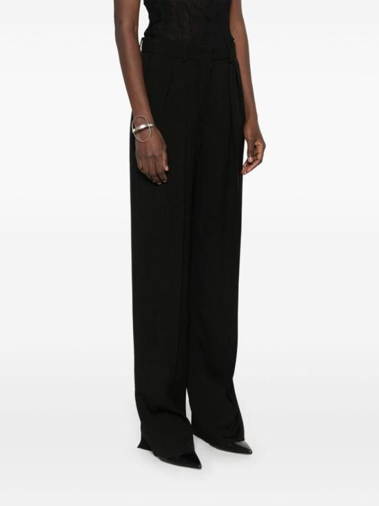 Sportmax SPORTMAX Women Straight Pants 12131071600 003 Black Size 28" / US 6 / IT 42 - 3 Thumbnail