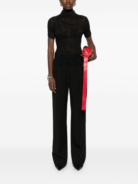 Sportmax SPORTMAX Women Straight Pants 12131071600 003 Black Size 28" / US 6 / IT 42 - 5 Thumbnail