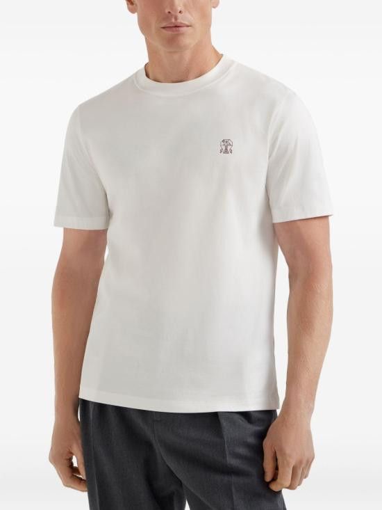 Brunello Cucinelli BRUNELLO CUCINELLI Men T-Shirts M0B138440 CBH20 White Size US L / EU 52-54 / 3 - 3 Thumbnail