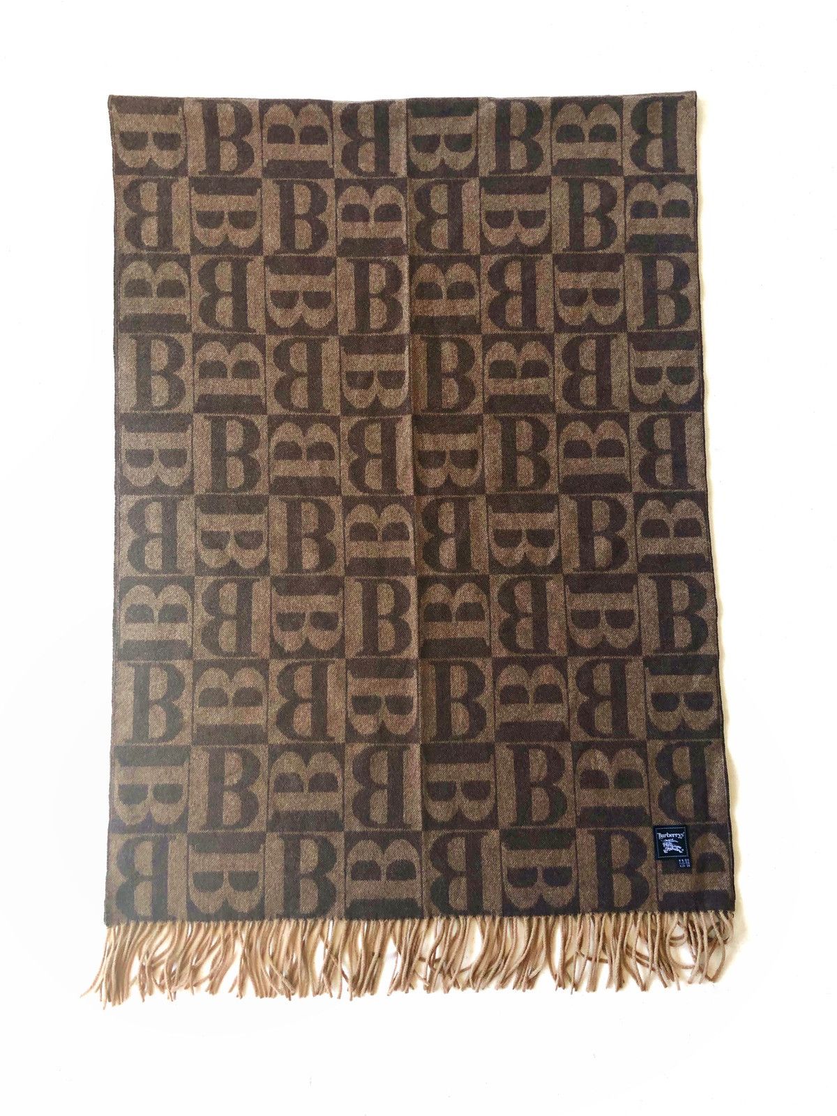 Burberry Old Burberrys Beautiful Logo Big Scarf Size ONE SIZE - 2 Thumbnail