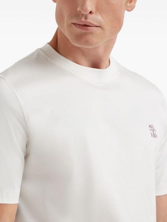 Brunello Cucinelli BRUNELLO CUCINELLI Men T-Shirts M0B138440 CBH20 White Size US XXL / EU 58 / 5 - 2 Thumbnail