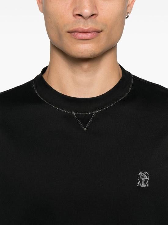Brunello Cucinelli BRUNELLO CUCINELLI Men T-Shirts M0B131328G CG938 Black Size US M / EU 48-50 / 2 - 2 Thumbnail