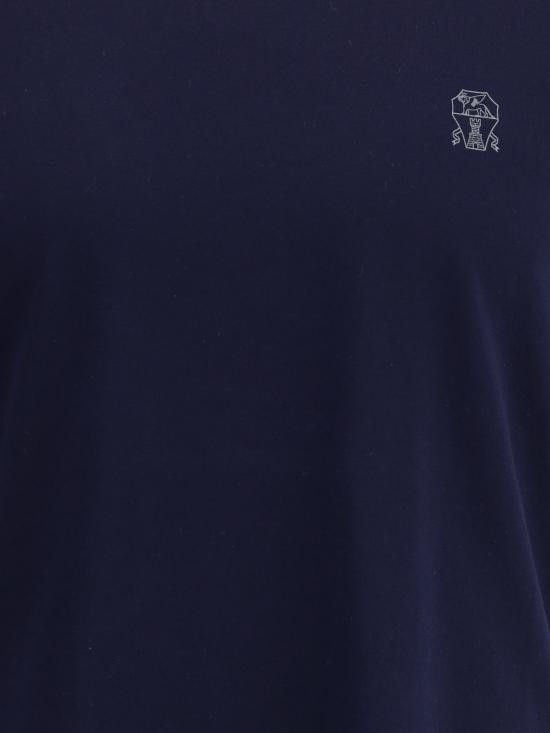 Brunello Cucinelli BRUNELLO CUCINELLI Men T-Shirts M0B138440 CD325 Blue Size US L / EU 52-54 / 3 - 3 Thumbnail