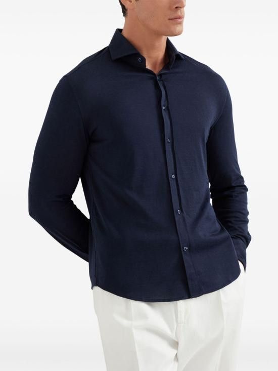 Brunello Cucinelli BRUNELLO CUCINELLI Men Long Tops MH8366686 C6134 Blue Size US L / EU 52-54 / 3 - 3 Thumbnail