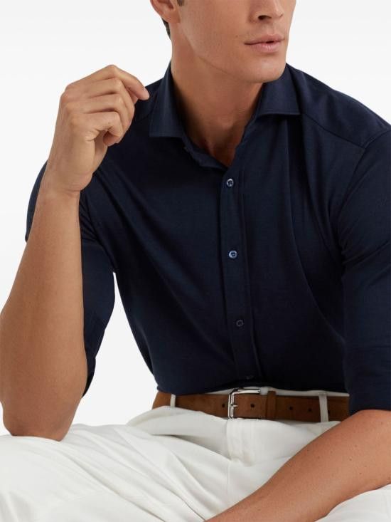 Brunello Cucinelli BRUNELLO CUCINELLI Men Long Tops MH8366686 C6134 Blue Size US M / EU 48-50 / 2 - 2 Thumbnail