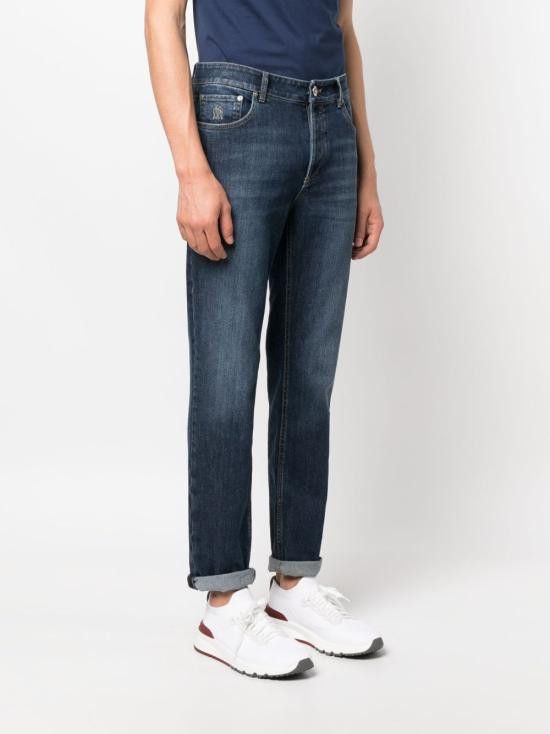 Brunello Cucinelli BRUNELLO CUCINELLI Men Denim Pants M283PD3210 C1468 Blue Size US 44 / EU 60 - 2 Thumbnail