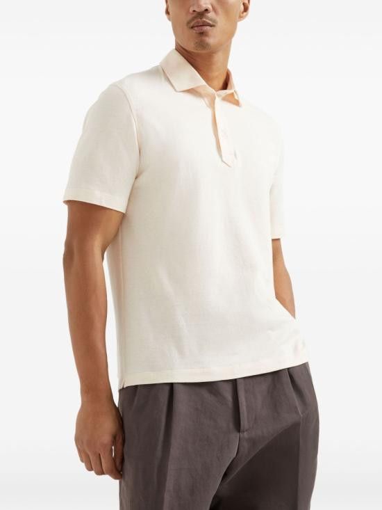 Brunello Cucinelli BRUNELLO CUCINELLI Men Polo Shirts MW8623936 C2570 Orange Size US M / EU 48-50 / 2 - 2 Thumbnail