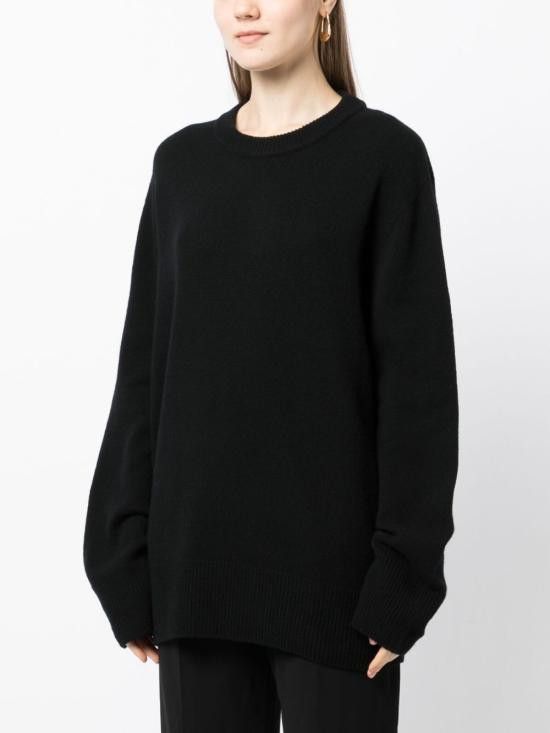The Row THE ROW Women Sweater 5582Y184 BLK Black Size L / US 10 / IT 46 - 3 Thumbnail