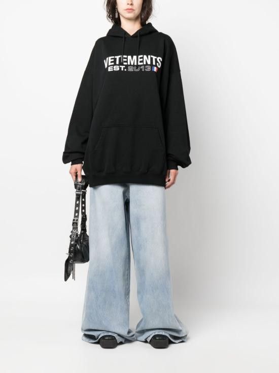 Vetements VETEMENTS Women Hoodies UE54HD100B BLACK Black Size M / US 6-8 / IT 42-44 - 2 Thumbnail