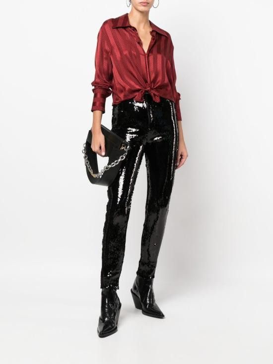 Isabel Marant ISABEL MARANT Women Straight Pants PA2302 22H031I MADILIO01BK Black Size 26" / US 2 / IT 38 - 3 Thumbnail