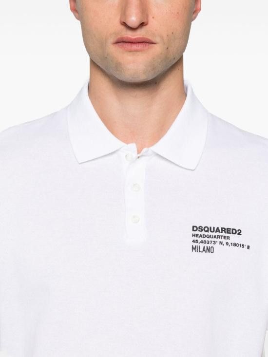Dsquared2 DSQUARED2 Men Polo Shirts S74GL0082 S22743100 White Size US S / EU 44-46 / 1 - 4 Thumbnail