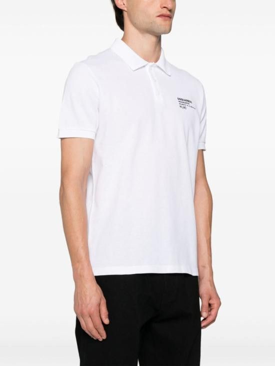 Dsquared2 DSQUARED2 Men Polo Shirts S74GL0082 S22743100 White Size US S / EU 44-46 / 1 - 3 Thumbnail