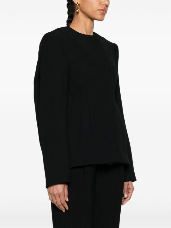 Sportmax SPORTMAX Women Jackets 12041063600 006 Black Size S / US 4 / IT 40 - 3 Thumbnail