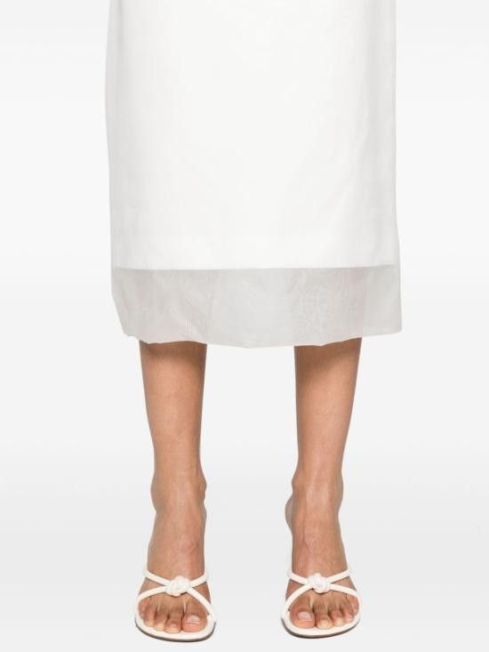 Sportmax SPORTMAX Women Mid Skirts 12101193600 001 White Size 26" / US 2 / IT 38 - 5 Thumbnail