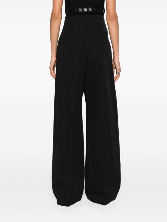 Sportmax SPORTMAX Women Straight Pants 12131023600 008 Black Size 26" / US 2 / IT 38 - 3 Thumbnail