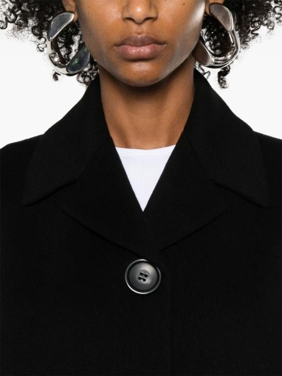 Sportmax SPORTMAX Women Coats 22016021600 013 Black Size M / US 6-8 / IT 42-44 - 4 Thumbnail