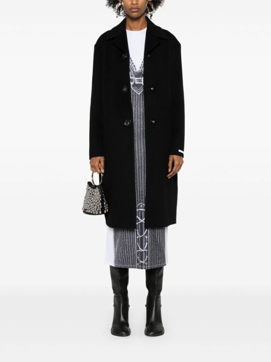 Sportmax SPORTMAX Women Coats 22016021600 013 Black Size M / US 6-8 / IT 42-44 - 2 Thumbnail
