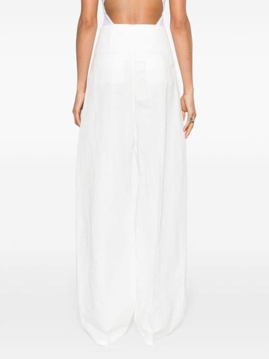 Sportmax SPORTMAX Women Straight Pants 12131023600 001 White Size 27" / US 4 / IT 40 - 4 Thumbnail
