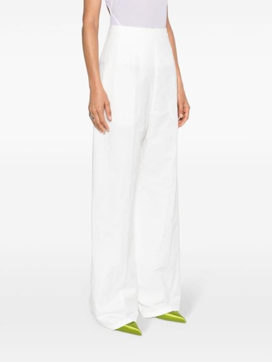 Sportmax SPORTMAX Women Straight Pants 12131023600 001 White Size 27" / US 4 / IT 40 - 2 Thumbnail