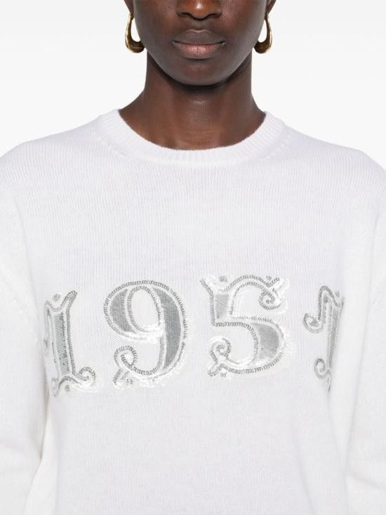 Max Mara MAX MARA Women Sweater 21366222600 044 White Size M / US 6-8 / IT 42-44 - 5 Thumbnail