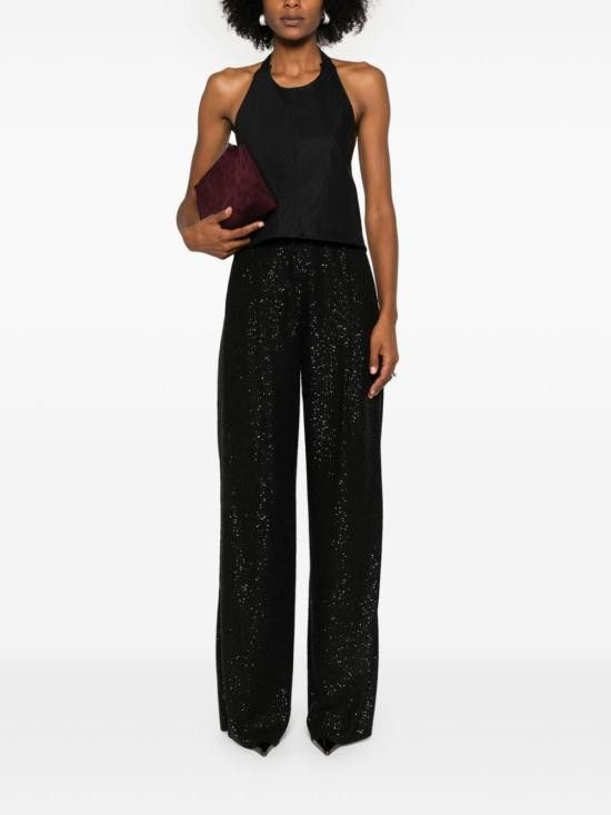 Max Mara MAX MARA Women Straight Pants 21136054600 001 Black Size 26" / US 2 / IT 38 - 2 Thumbnail