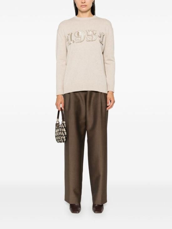 Max Mara MAX MARA Women Sweater 21366222600 026 Beige Size L / US 10 / IT 46 - 2 Thumbnail