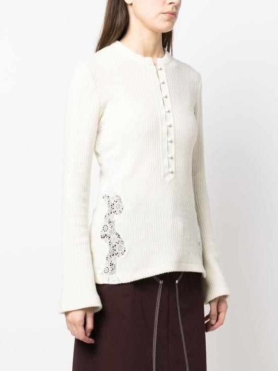 Chloe CHLOE Women Sweater CHC23SHT64 083112 White Size M / US 6-8 / IT 42-44 - 2 Thumbnail