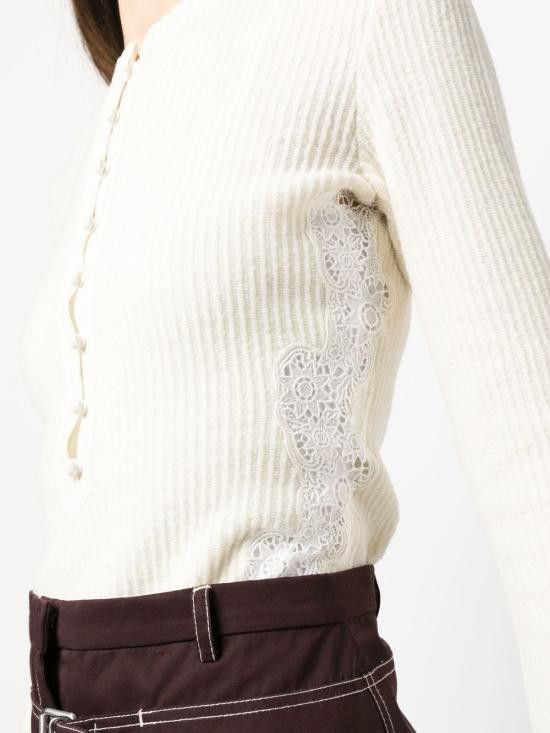 Chloe CHLOE Women Sweater CHC23SHT64 083112 White Size M / US 6-8 / IT 42-44 - 3 Thumbnail
