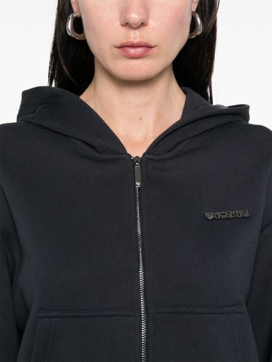 Emporio Armani EMPORIO ARMANI Women Hoodies EW001377 AF12896UB109 Blue Size L / US 10 / IT 46 - 2 Thumbnail