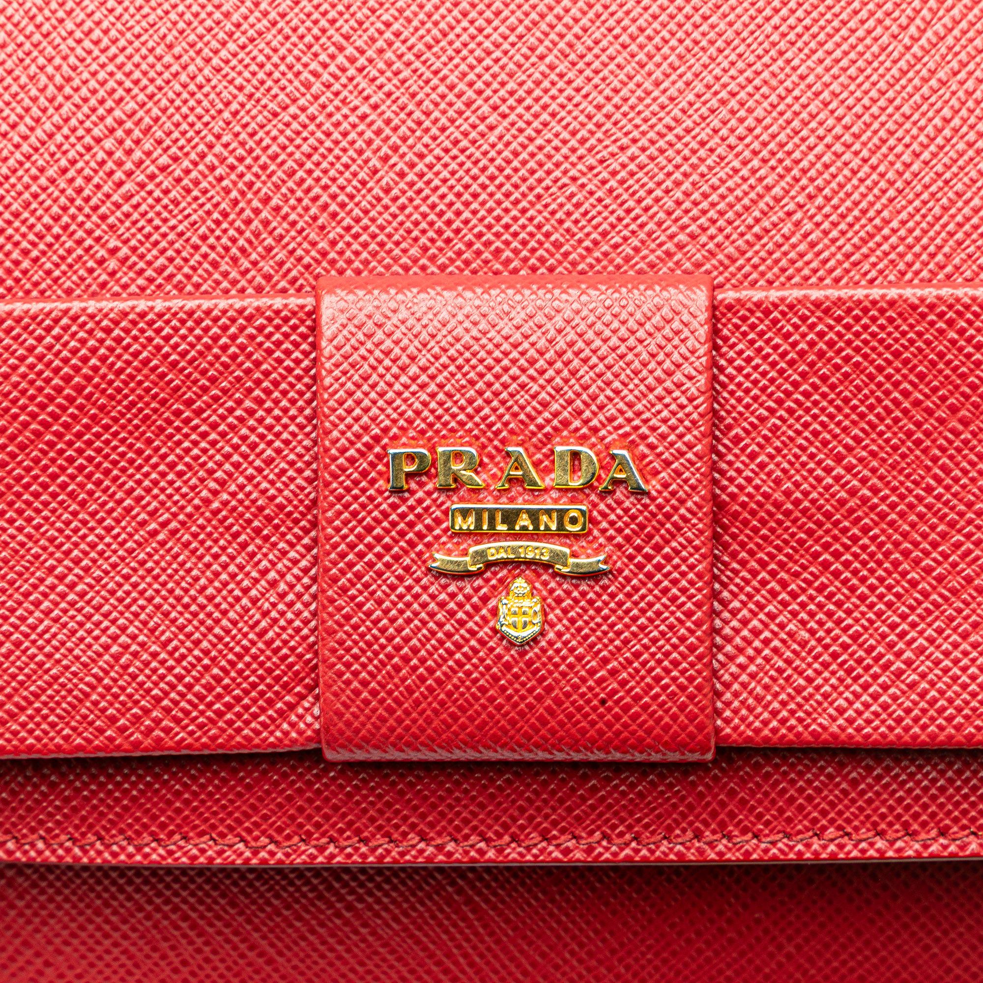 Prada Prada Saffiano Lux Bow Wallet On Strap Size ONE SIZE - 9 Thumbnail