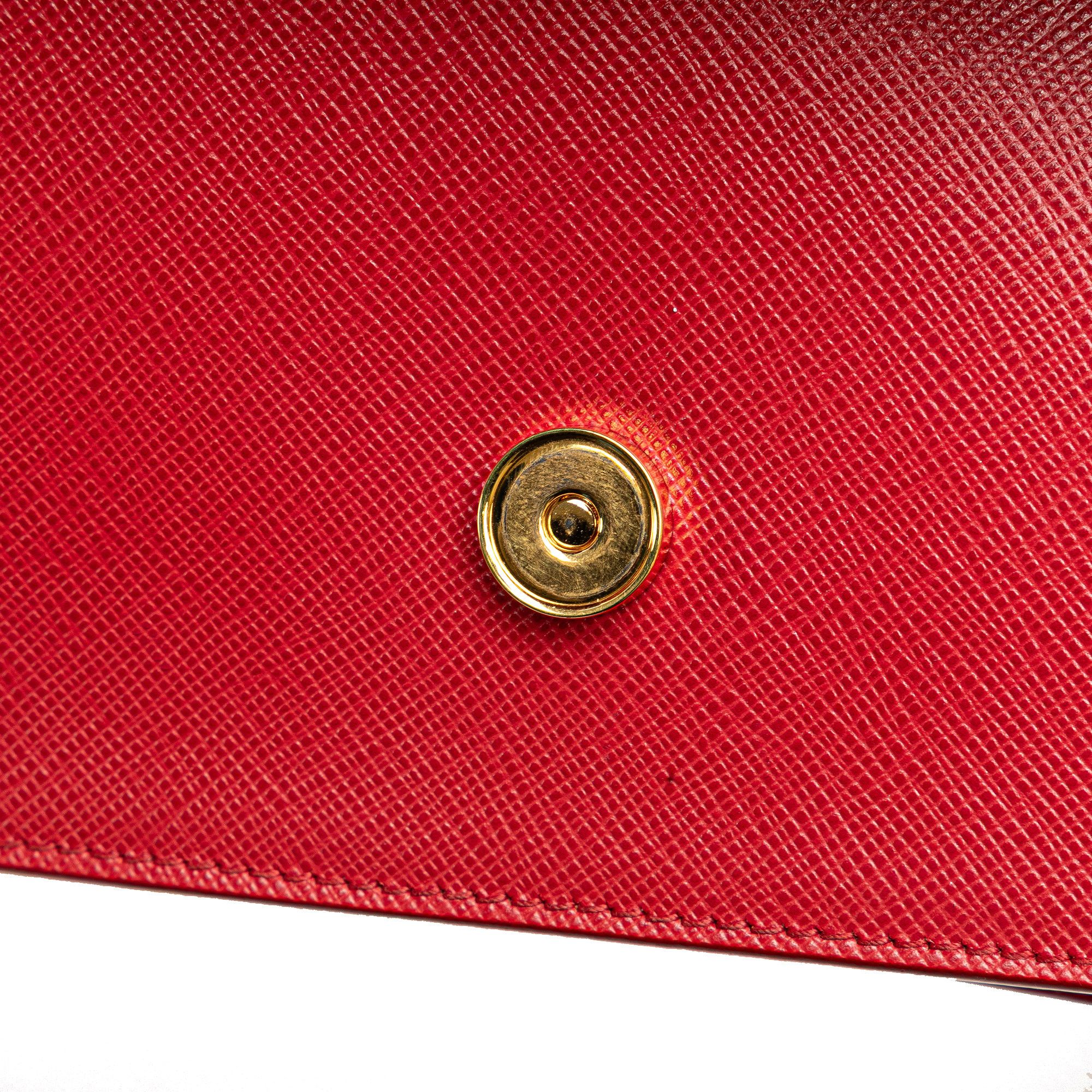 Prada Prada Saffiano Lux Bow Wallet On Strap Size ONE SIZE - 12 Thumbnail