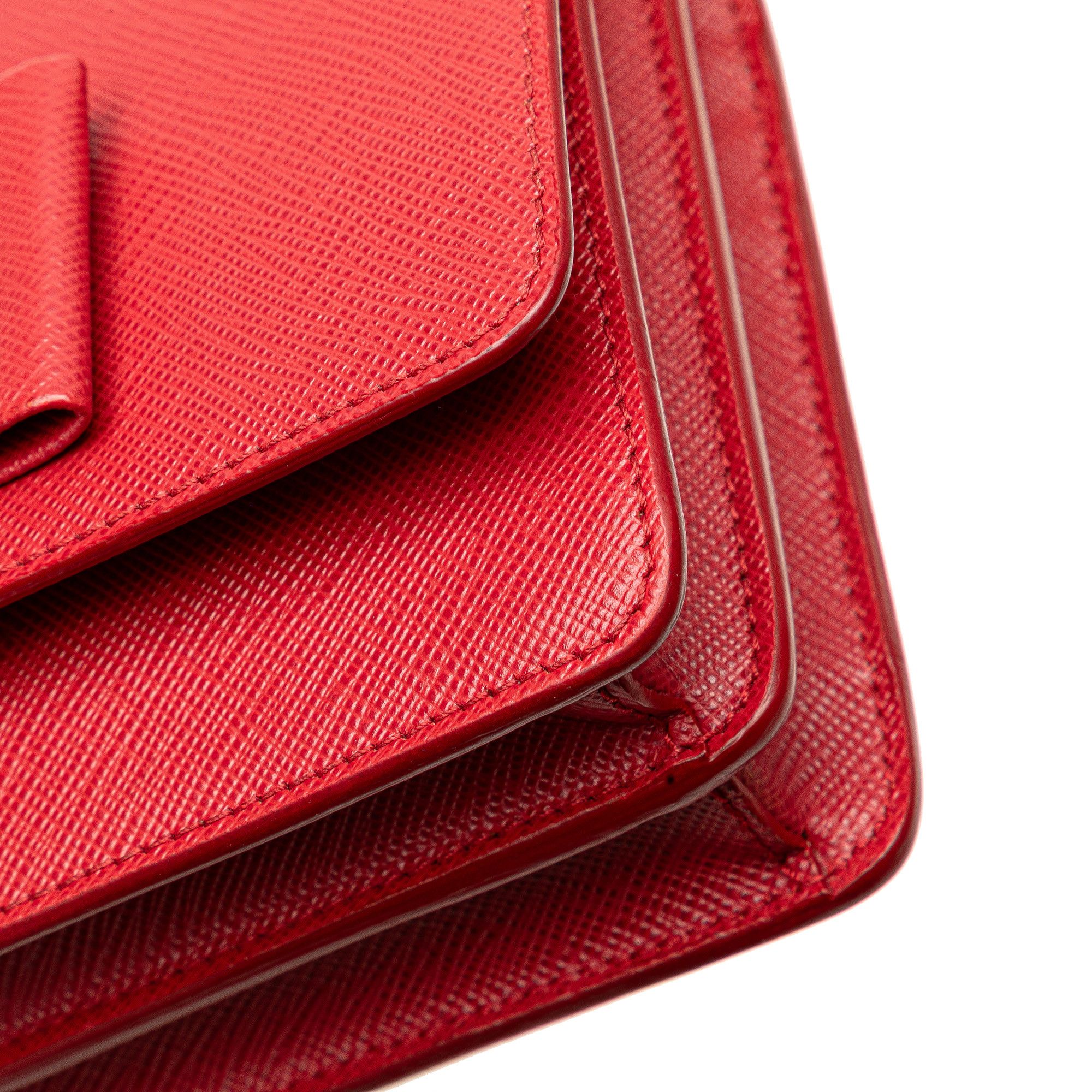 Prada Prada Saffiano Lux Bow Wallet On Strap Size ONE SIZE - 10 Thumbnail
