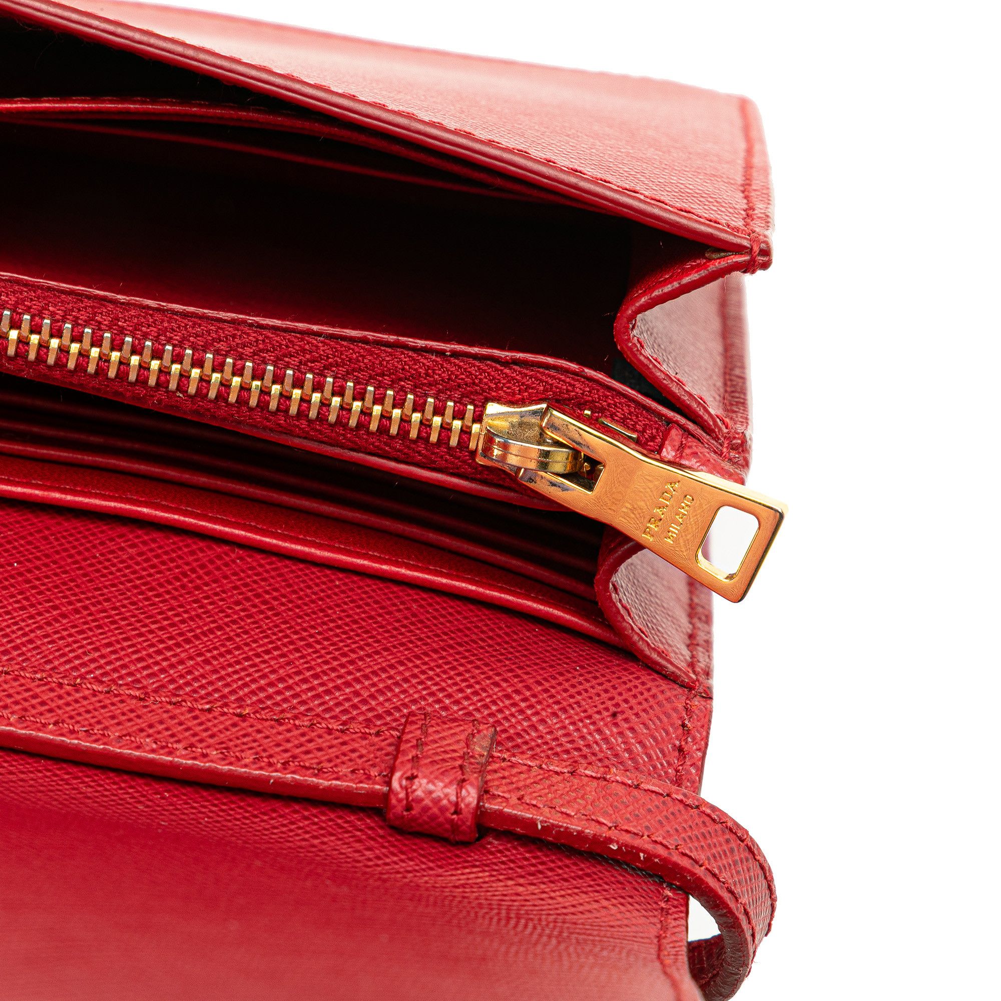 Prada Prada Saffiano Lux Bow Wallet On Strap Size ONE SIZE - 14 Thumbnail