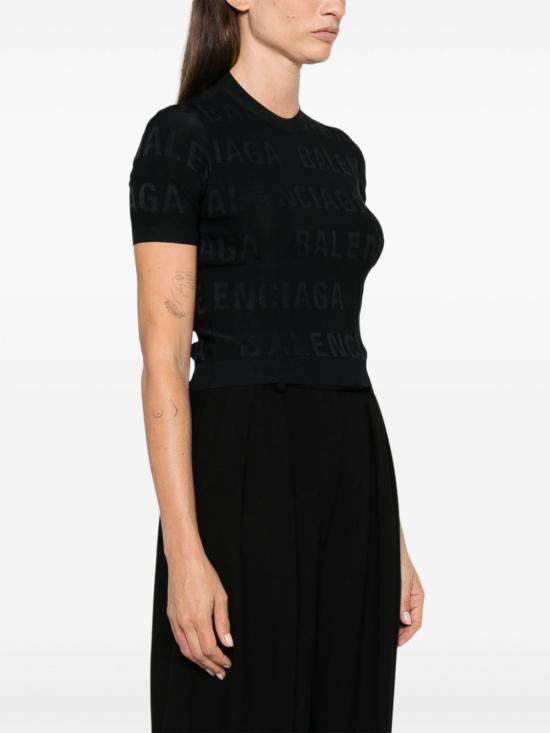 Balenciaga BALENCIAGA Women Sweater 788572 T52121000 Black Size S / US 4 / IT 40 - 5 Thumbnail