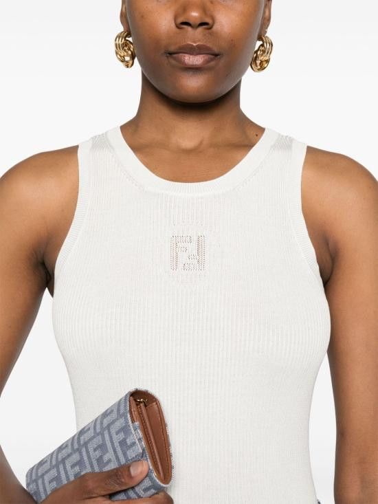 Fendi FENDI Women Sweater FZXD56 AUI4F08QQ White Size M / US 6-8 / IT 42-44 - 3 Thumbnail