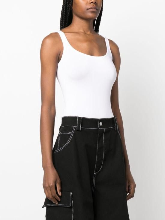 Wolford WOLFORD Women Bodysuit Tops 75085 1001 White Size M / US 6-8 / IT 42-44 - 3 Thumbnail