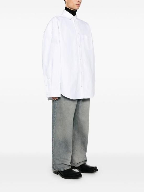 Balenciaga BALENCIAGA Women Shirts 794462 TQM309140 White Size XS / US 0-2 / IT 36-38 - 4 Thumbnail