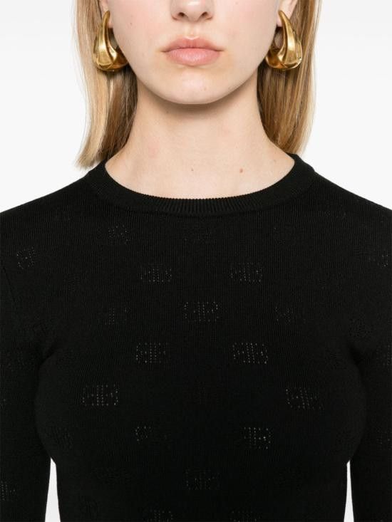 Balenciaga BALENCIAGA Women Sweater 793613 T52151000 Black Size M / US 6-8 / IT 42-44 - 4 Thumbnail
