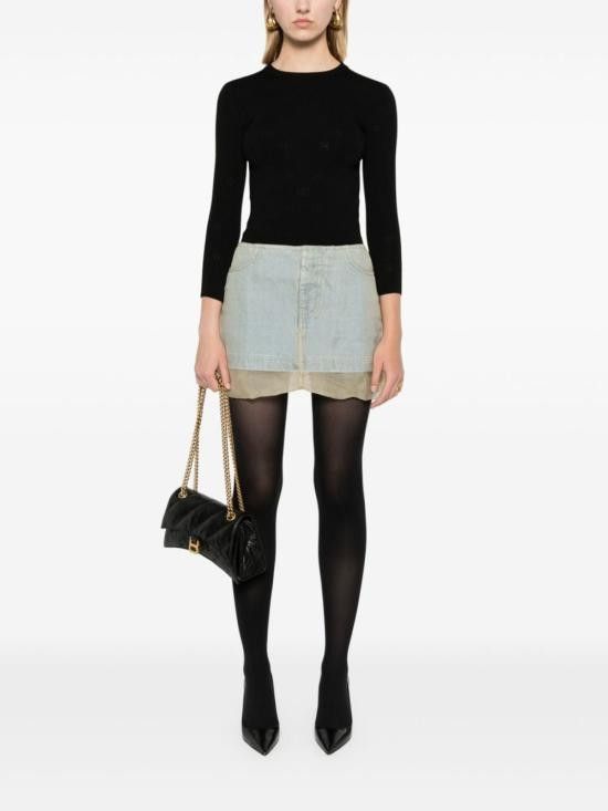 Balenciaga BALENCIAGA Women Sweater 793613 T52151000 Black Size S / US 4 / IT 40 - 2 Thumbnail