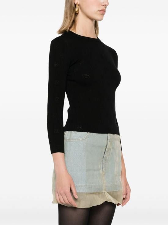 Balenciaga BALENCIAGA Women Sweater 793613 T52151000 Black Size S / US 4 / IT 40 - 5 Thumbnail