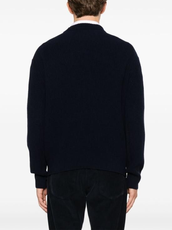 Maison Kitsune MAISON KITSUNE Men Sweater LM00818 KT1093P476 Blue Size US XL / EU 56 / 4 - 2 Thumbnail