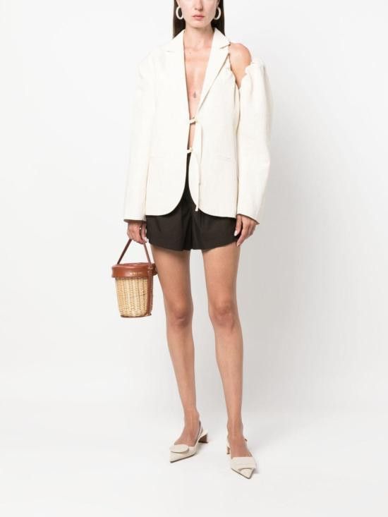 Jacquemus JACQUEMUS Women Jackets 233JA040 1069OFFWHITE White Size XS / US 0-2 / IT 36-38 - 4 Thumbnail