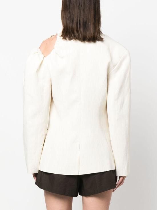 Jacquemus JACQUEMUS Women Jackets 233JA040 1069OFFWHITE White Size S / US 4 / IT 40 - 2 Thumbnail