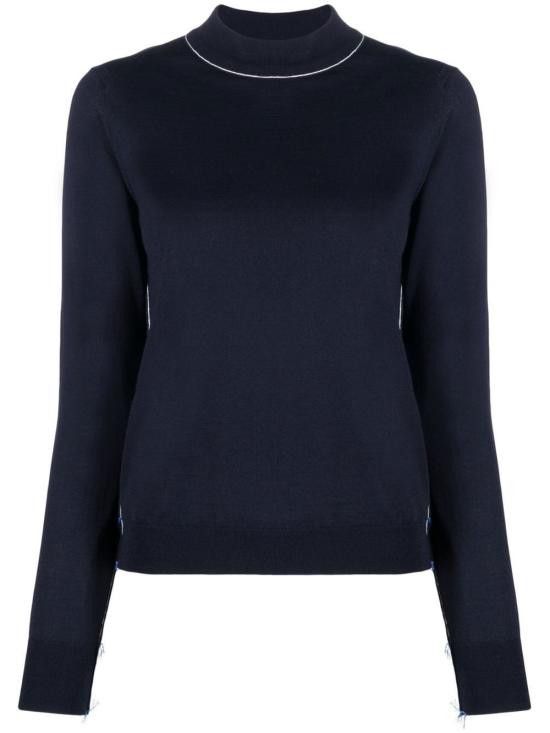 Maison Margiela MAISON MARGIELA Women Sweater SI0HA0005 S17814511F Blue Size XS / US 0-2 / IT 36-38 - 5 Thumbnail