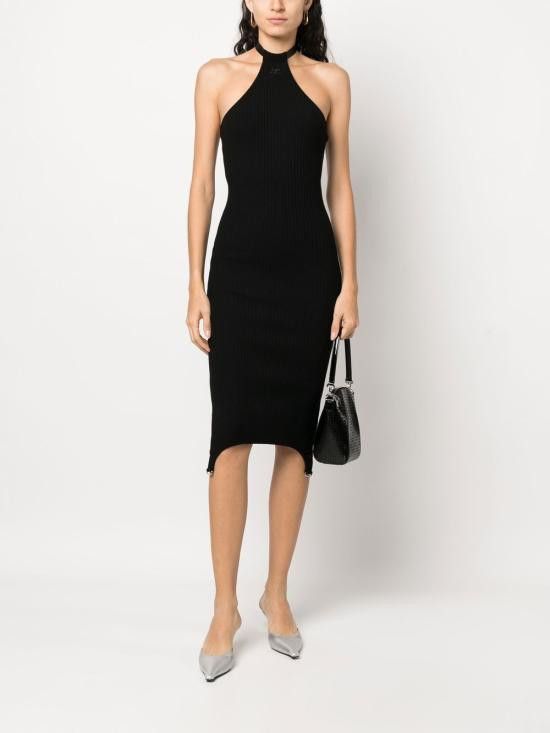 Courreges COURREGES Women Long Skirts 123MRO185FI0021 9999 Black Size L / US 10 / IT 46 - 5 Thumbnail