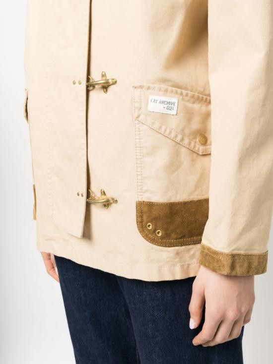 Fay FAY Women Jackets MAW1246411L UC2C008 Beige Size L / US 10 / IT 46 - 5 Thumbnail