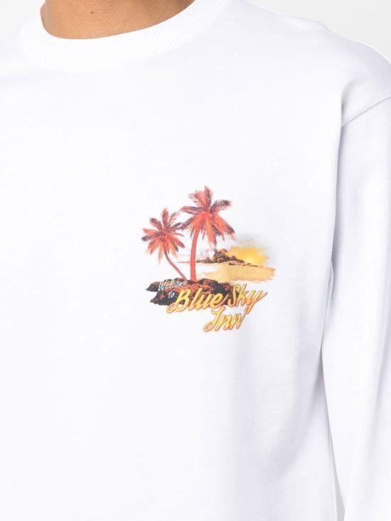 Blue Sky Inn BS2203LS007WHITE 関税送料込 Blue Sky Inn BLUE SKY INN Men T-Shirts BS2203LS007 WHITE
