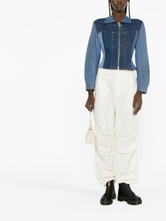 Marine Serre MARINE SERRE Women Jackets J080SS23WU DENCO000506 Blue Size S / US 4 / IT 40 - 3 Thumbnail